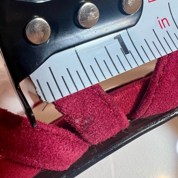 Sole Society SHAYLEY Suede Dark Red Strappy Heels Size 8.5 - Picture 10 of 12